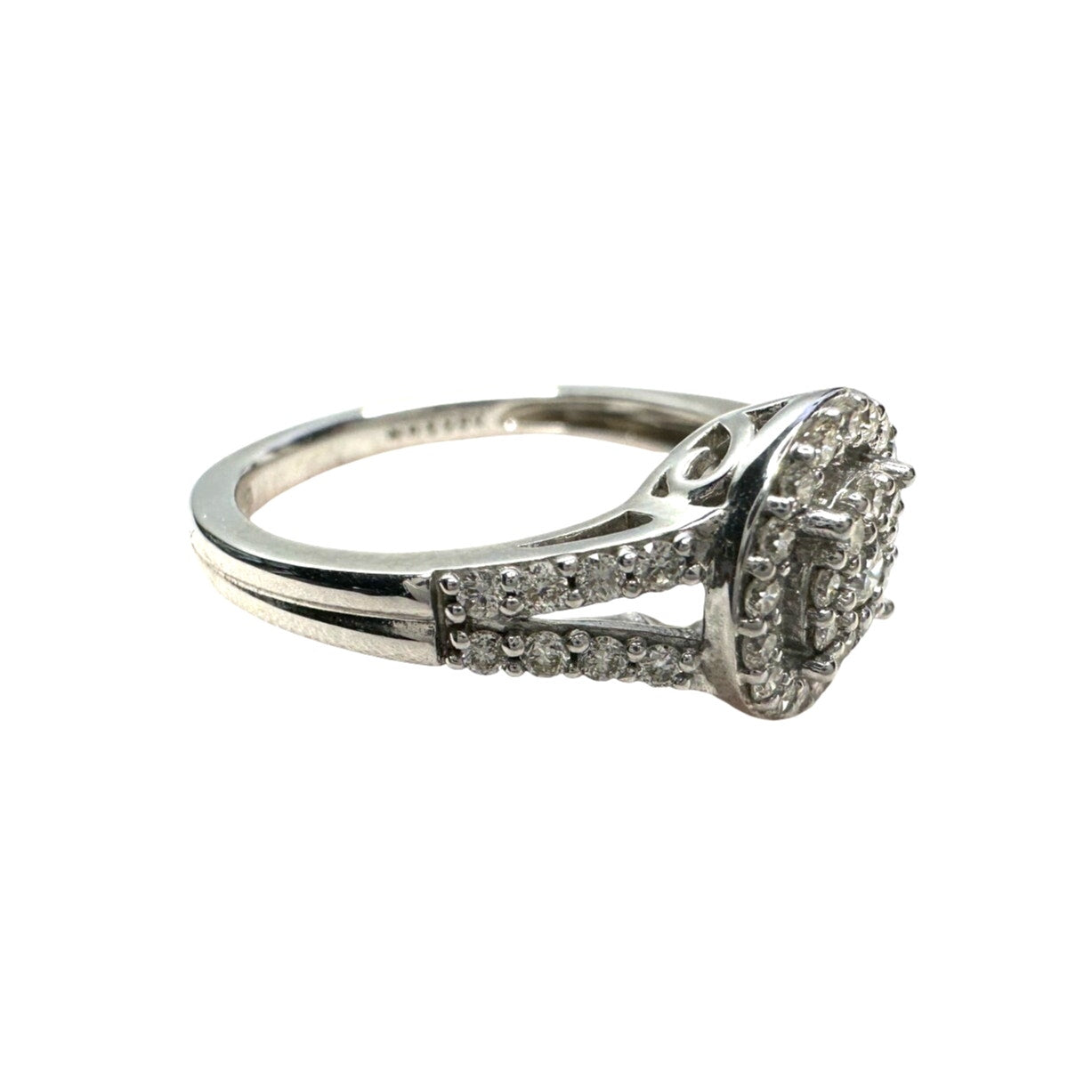 Brilliant 1/2 Ct Split Shank Lab Created Diamond Ring - Beautiful! - Size 6.75
