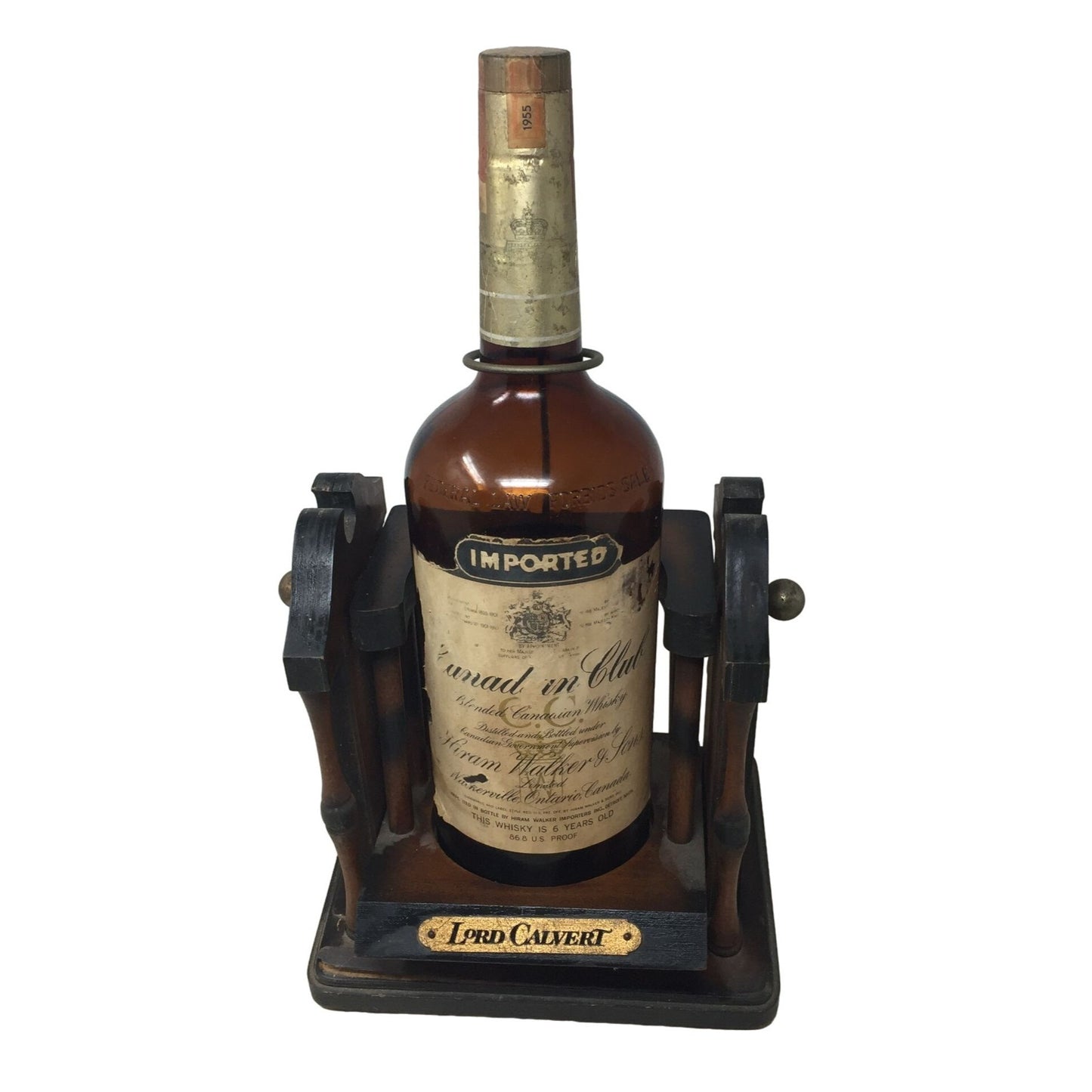 Vintage Hiram Walker & Sons Canadian Club Whiskey Bottle (Empty)