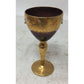 Small Wine Glass/Shot Glass or Cup with Flowers and Gold Accents