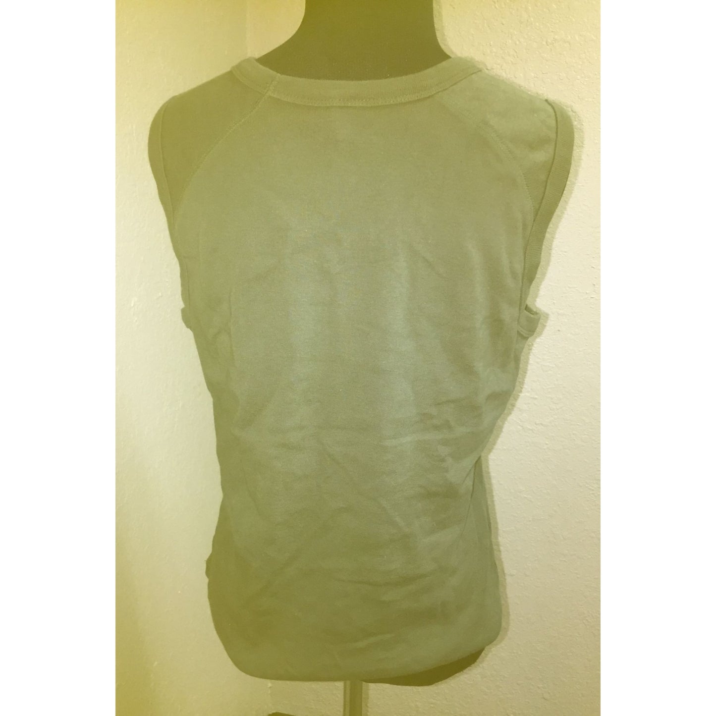 Aeropostale Unisex Costa Rica Size Large Cut Off Olive Green Shirt