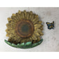 Ceramic Sunflower Feeder/Wall Hanging Home Decor w/ Butterfly