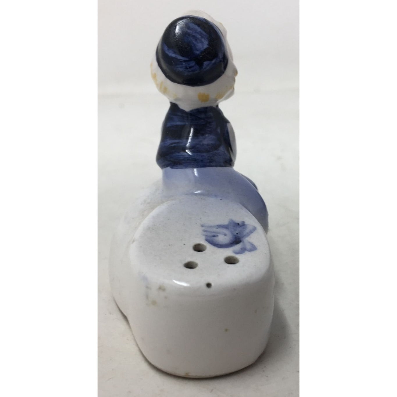 Vintage Adriane Japan Ceramic Blue/White Kissing Dutch Boy Salt/Pepper Shaker