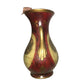 Pretty Decorative VASE with FRUIT BOWL ART Red Gold Handles