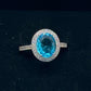 Beautiful Vibrant 3.60 Carat Swiss Blue Topaz Ring - Size 6 - Sterling Silver Setting