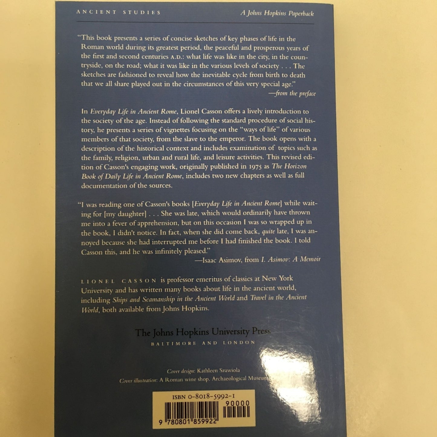 Everyday Life in Ancient Rome by Lionel Casson Paperback book