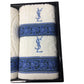 Yves Saint Laurent Embroidered Monogram Bath Towel Set - YSL