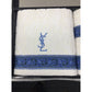 Yves Saint Laurent Embroidered Monogram Bath Towel Set - YSL