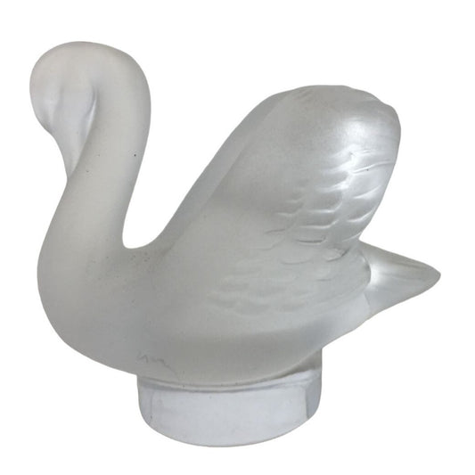 Two's Company Small Frosted Glass Swan Decorative piece Home decor/accent