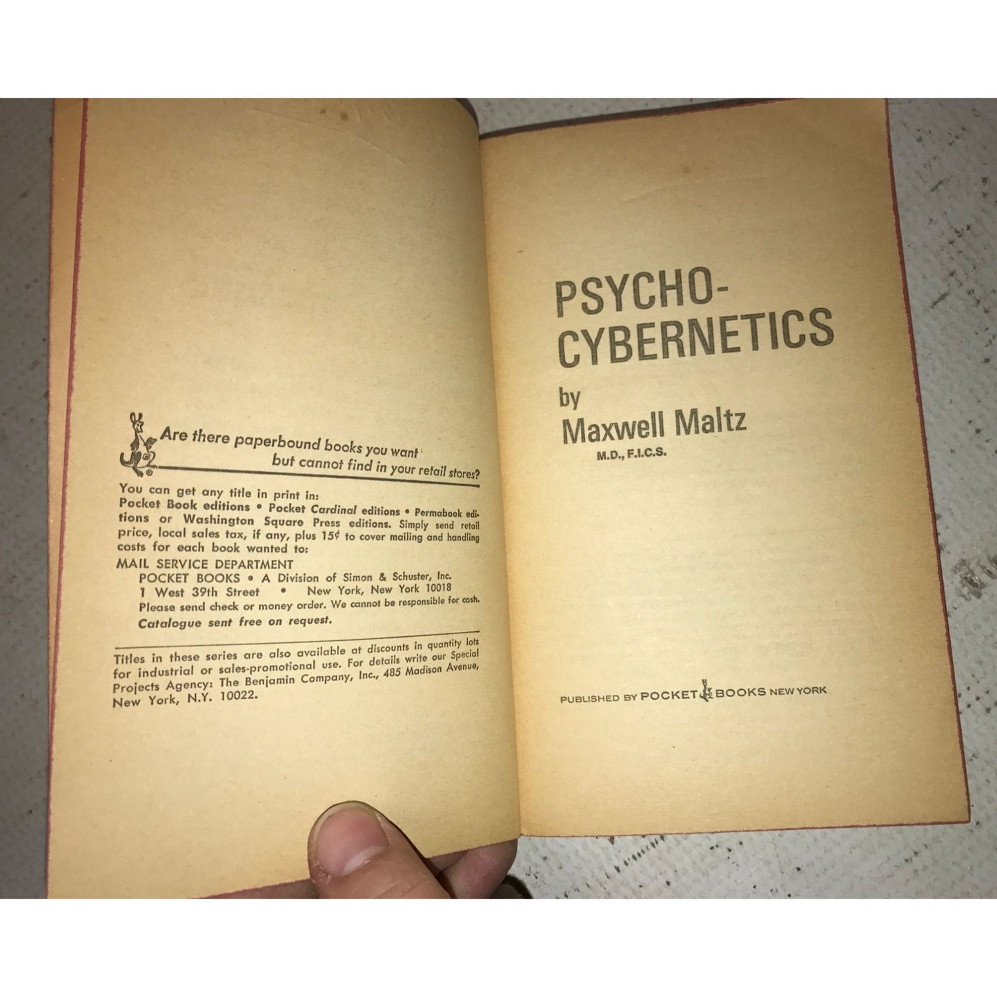 Psycho- Cybernetics Paperback book by Maxwell Maltz