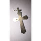 Vintage Silver Tone 1 3/4 Inch Religious Jesus on The Cross Necklace Pendant