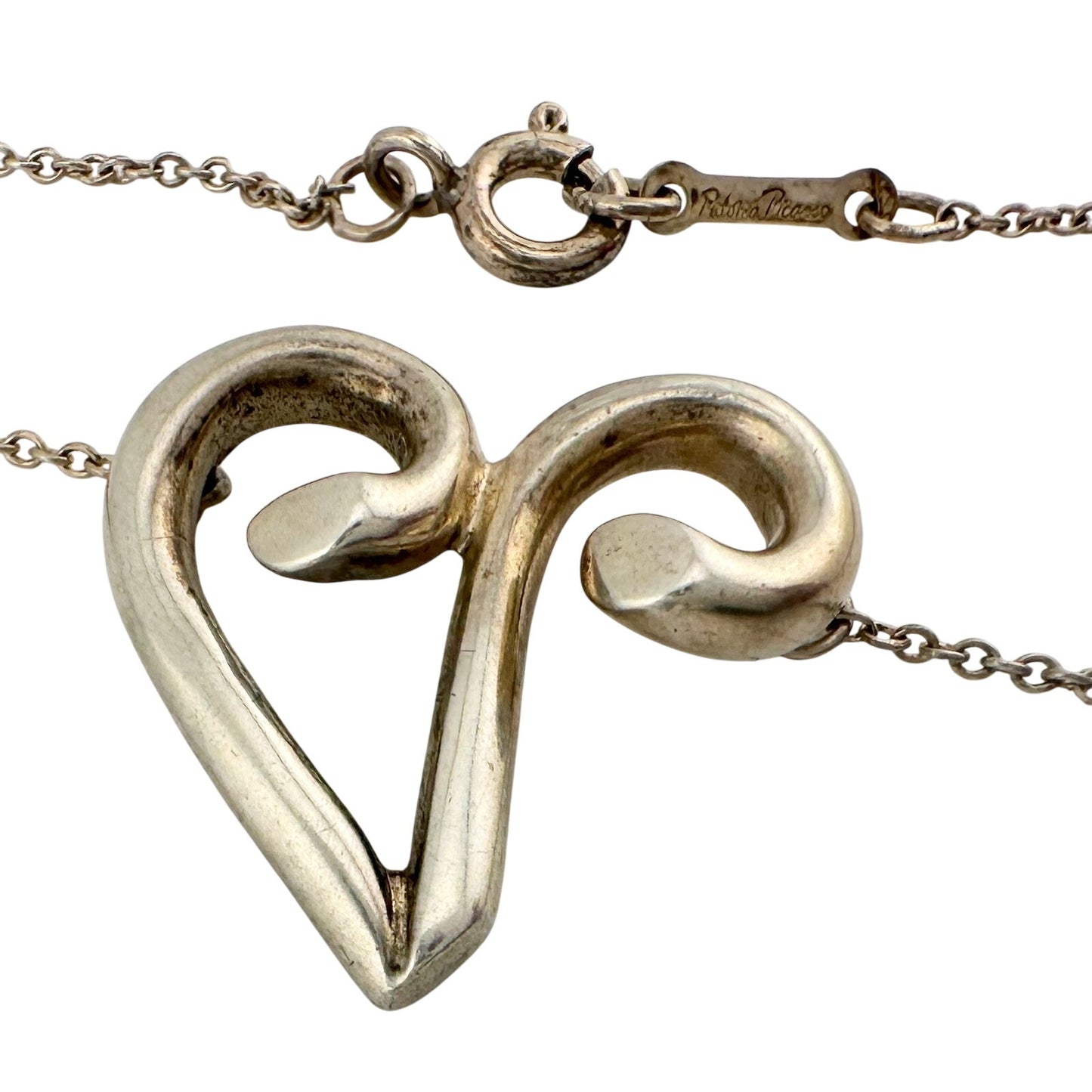 Tiffany & Co Paloma Picasso Aries Zodiac Symbol Necklace in Sterling Silver