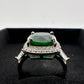 3.66ct Lab Created Emerald and White Gemstone Ring Size 7 - A+ Stuff