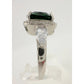 3.66ct Lab Created Emerald and White Gemstone Ring Size 7 - A+ Stuff