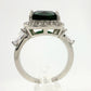 3.66ct Lab Created Emerald and White Gemstone Ring Size 7 - A+ Stuff