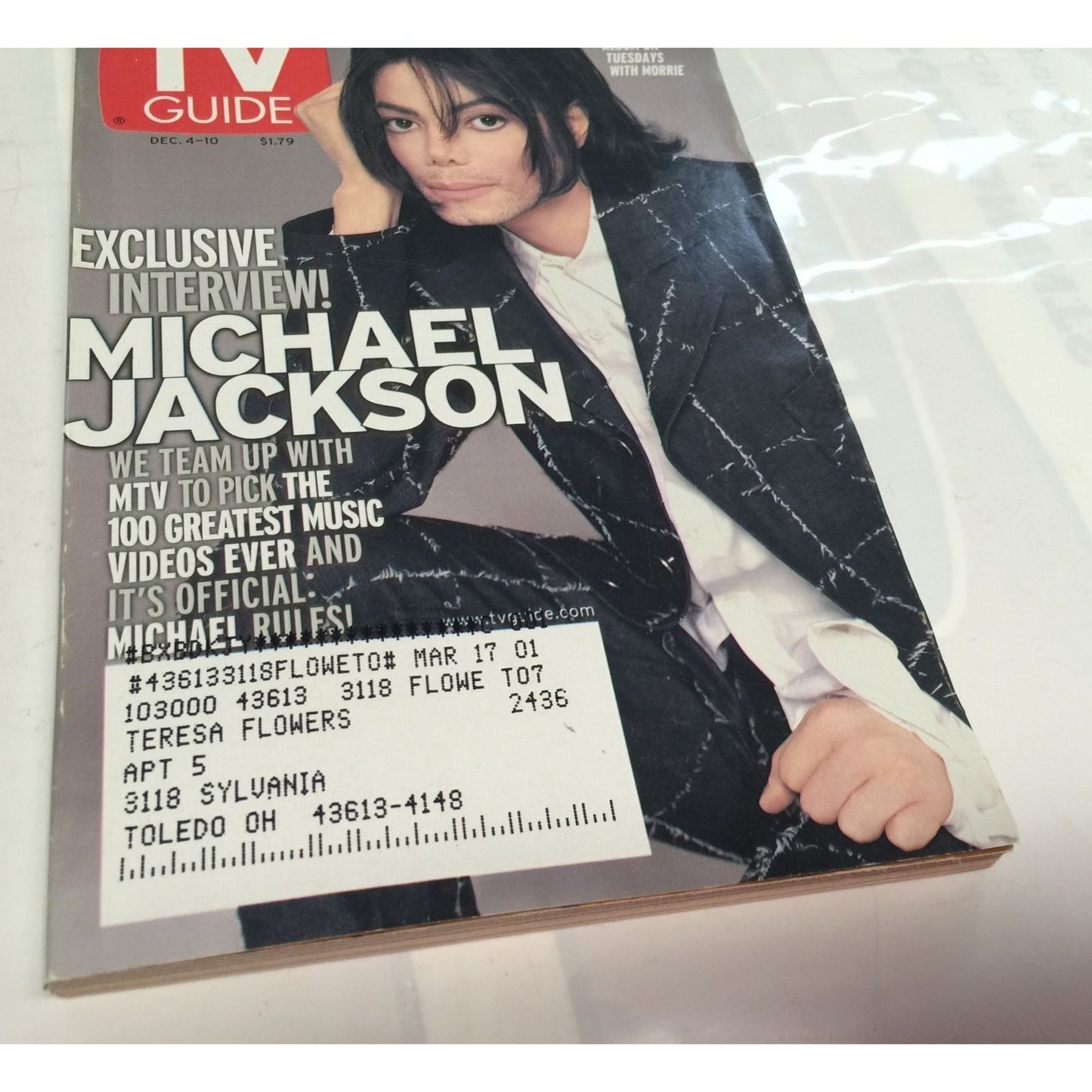 Vintage TV Guide Dec 4-10, 1999 Michael Jackson Collectible Book