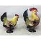 Two Vintage Colorful Ceramic Rooster/Hen Figurines