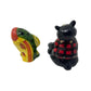 Black Bear Holding A Fish Vintage Salt and Pepper Shakers