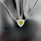 Beautiful Green Peridot Heart Necklace 18" Chain