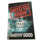 Need to Know: UFOs, the Military and Intelligence Paperback book by Timothy Good