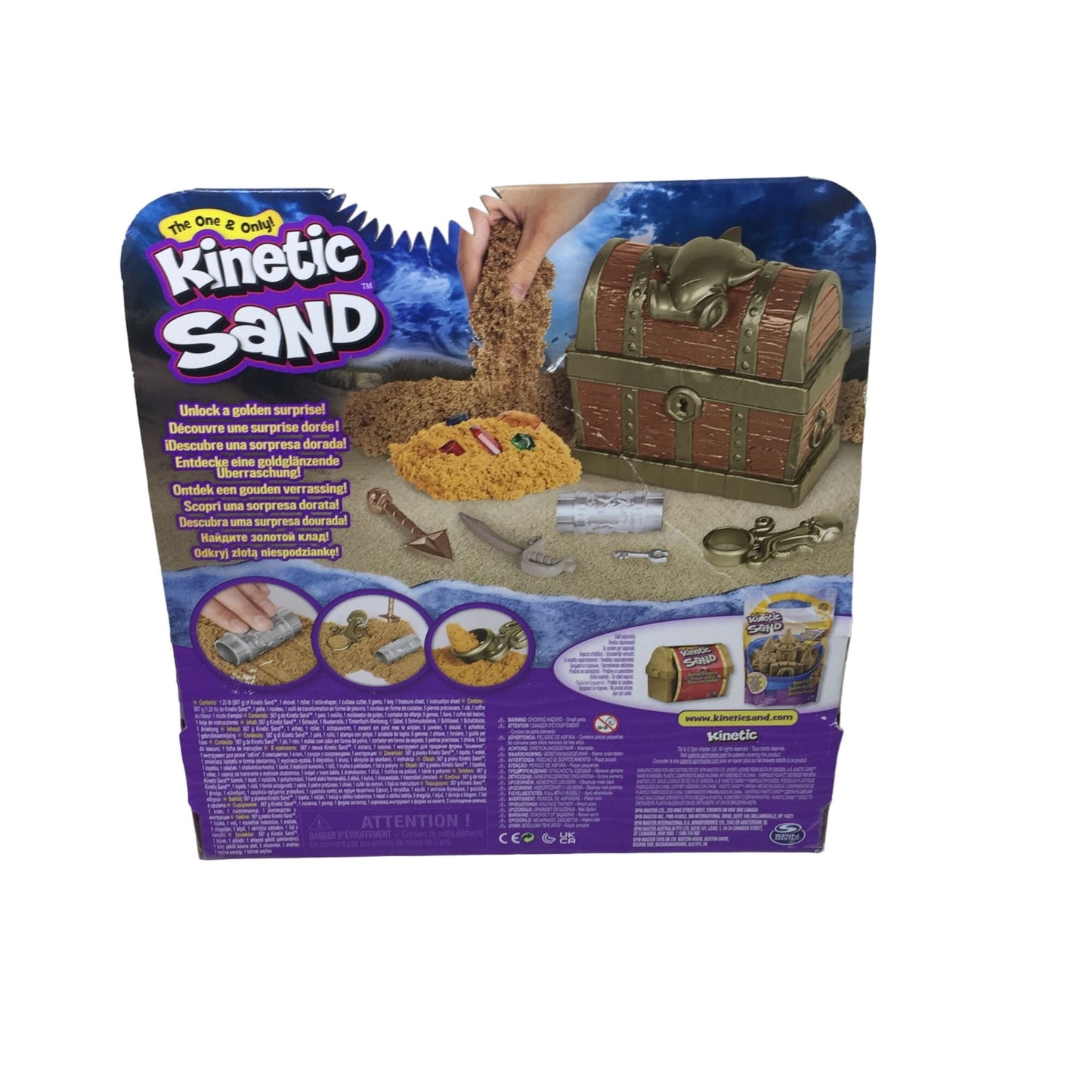 Kinetic Sand Treasure Hunt Activity Set 9 Surprise Discoveries Sensory Toys