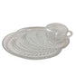 Vintage Hors D'oeuvres Clear saucer plate and tea cup set