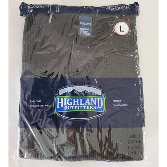 Highland Outfitters Thermal Knit Fabric Mens Thermal Tops Size Large