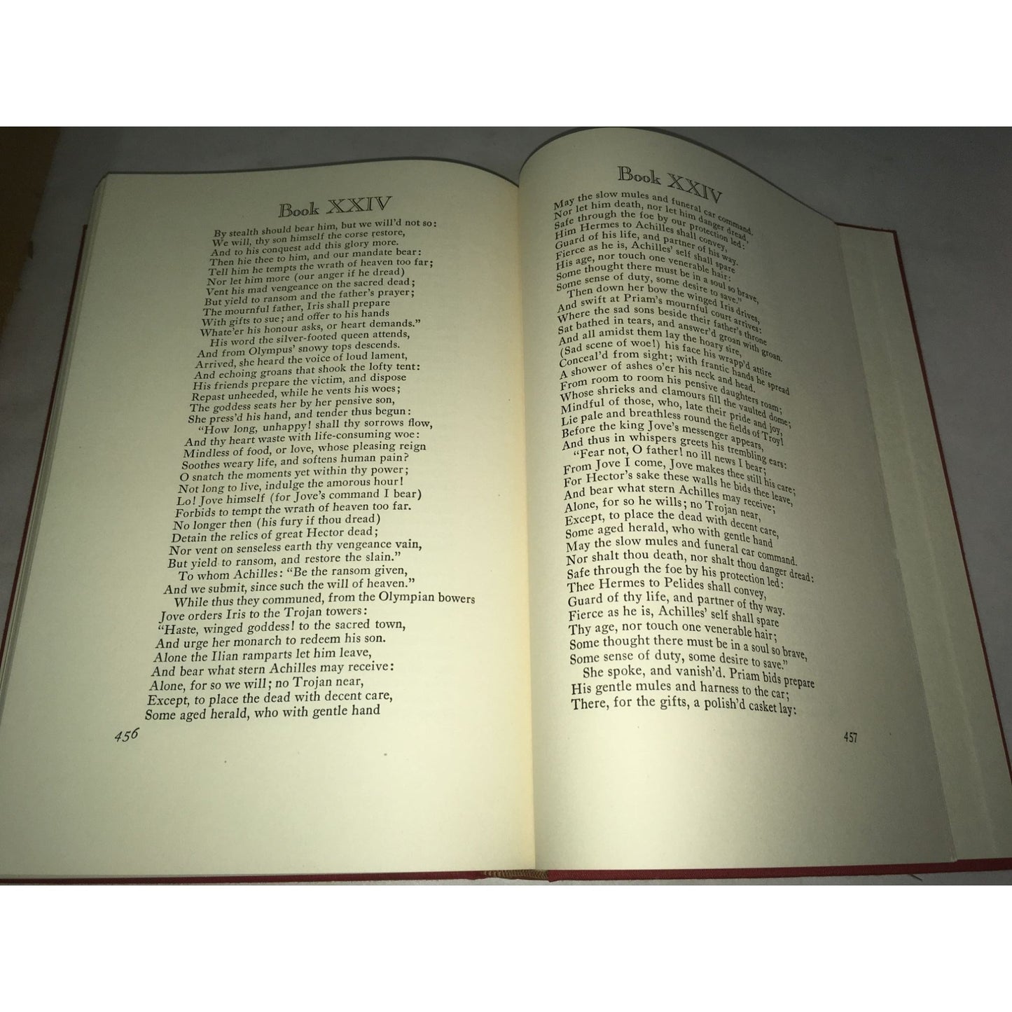 The Iliad of Homer In The English Verse Translation By Alexander Pope The Heritage Press, NY