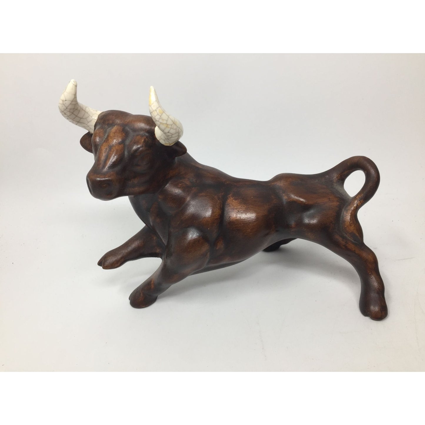 Vintage Matador Bull Fighter and Bull Ceramic Statues