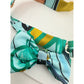 Hermès Green, Yellow, Orange, Aqua and Teal Silk Bow Tie with Box