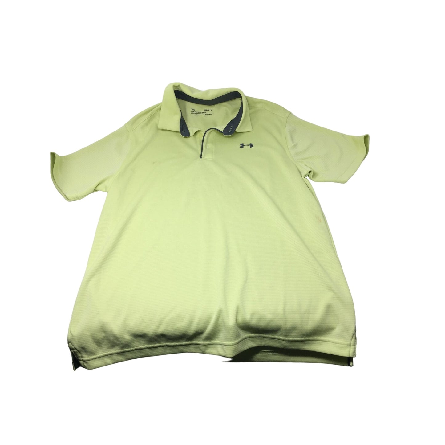 Mens Under Armour Neon Yellow Collared Shirt Size Medium