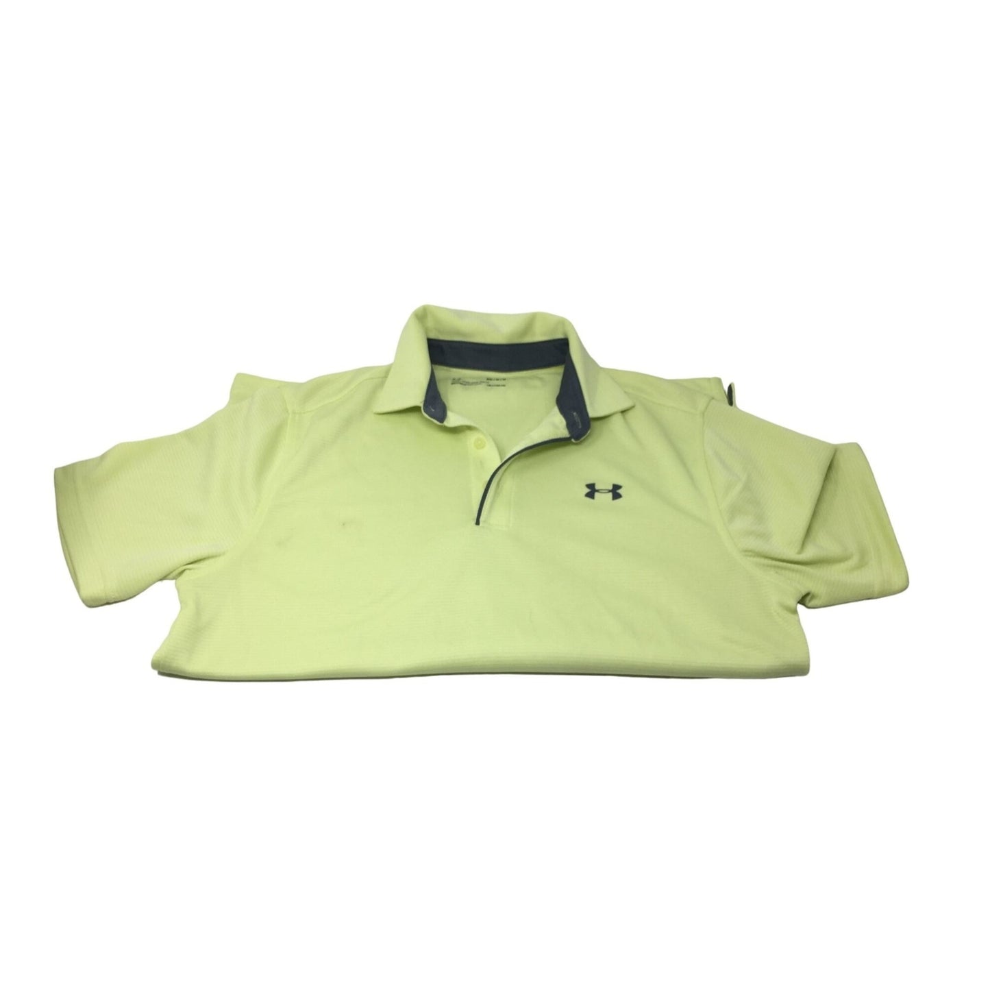 Mens Under Armour Neon Yellow Collared Shirt Size Medium