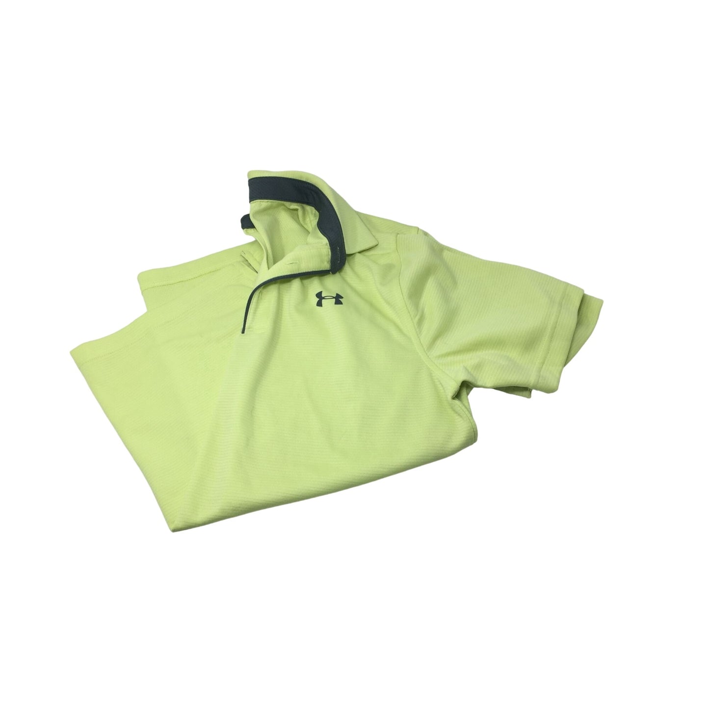 Mens Under Armour Neon Yellow Collared Shirt Size Medium