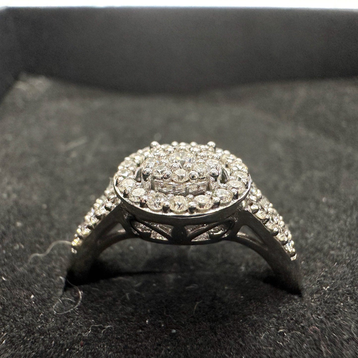 Brilliant 1/2 Ct Split Shank Lab Created Diamond Ring - Beautiful! - Size 6.75 Sun  A+ Stuff Diamond Ring