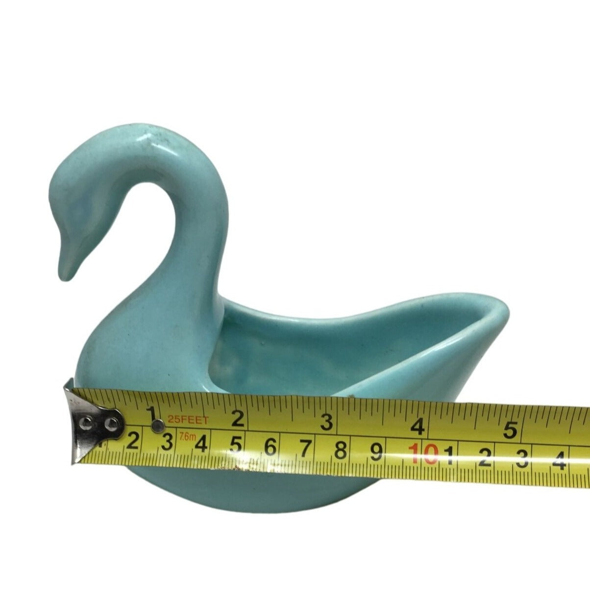 Vintage Ceramic Blue Long Necked Swan Planter/Vase