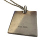 Gucci Logo Square Pendant on 19" Chain