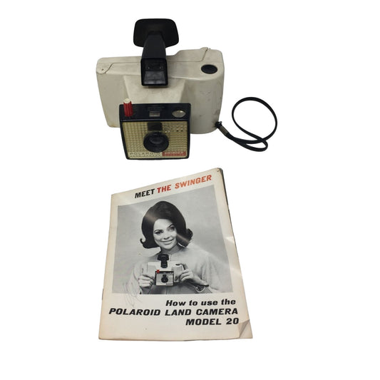 Vintage Polaroid Land Camera Swinger Model 20 w/ How To Use Instruction Manual