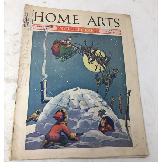 Vintage Collectible Home Arts Needlecraft Magazine Dec. 1937