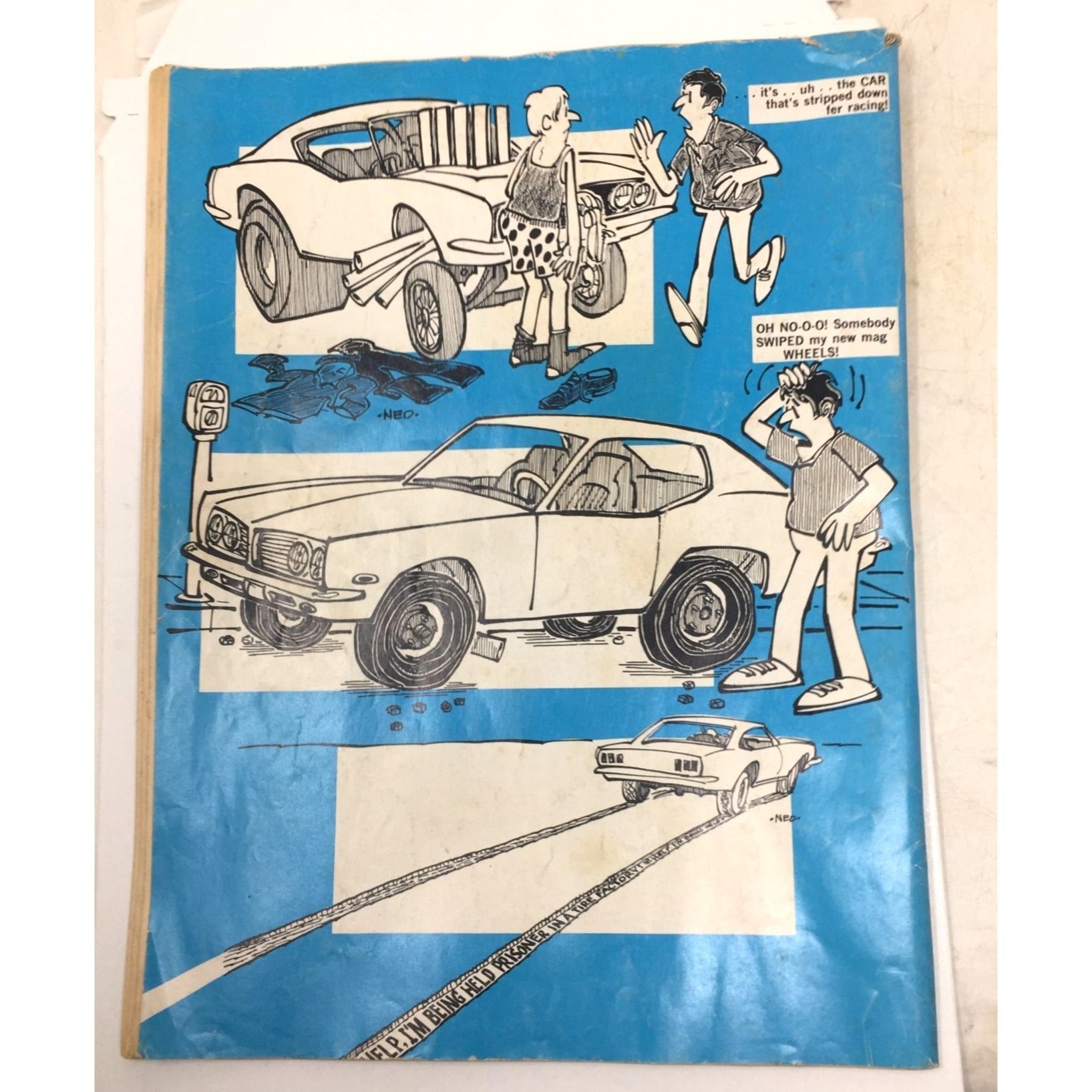 Vintage Copy of Hot Rod Cartoons magazine from November 1969 unbranded  A+ Stuff