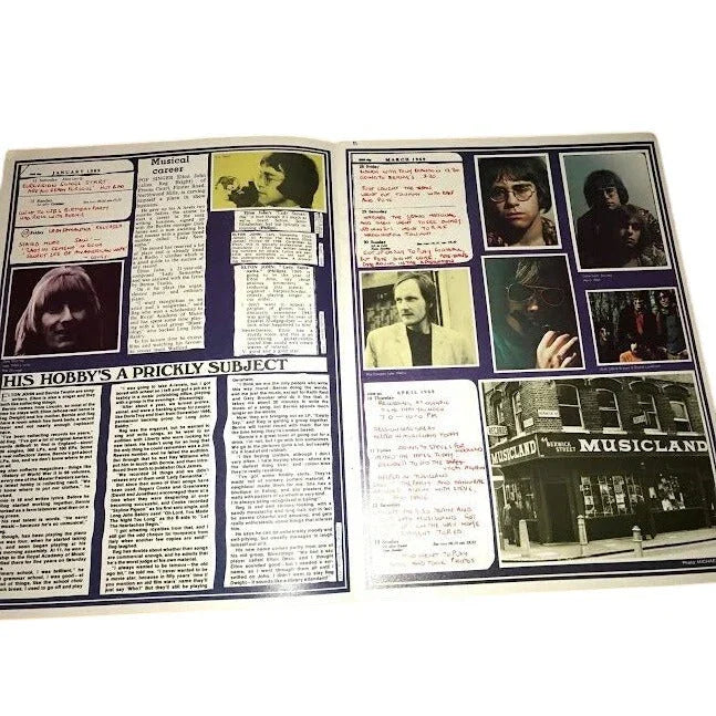 Liberty Wants Talent - Elton John - LYRICS and SCRAPS Photo and Song Lyrics (1975 ) Big Pig Music Ltd.  A+ Stuff Vintage Advertising