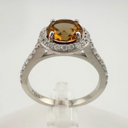 Beautiful Lab Created Sultanite Color Change Halo Ring - Size 9