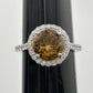 Beautiful Lab Created Sultanite Color Change Halo Ring - Size 9