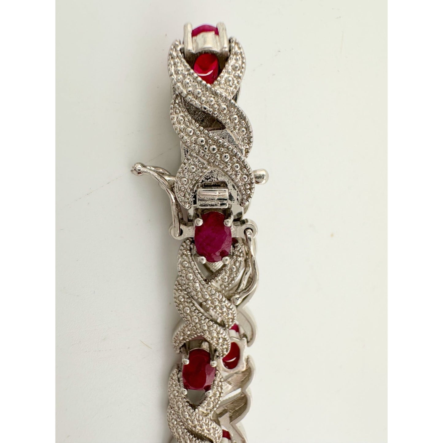 5 Carat Ruby Bracelet with Diamond Accent