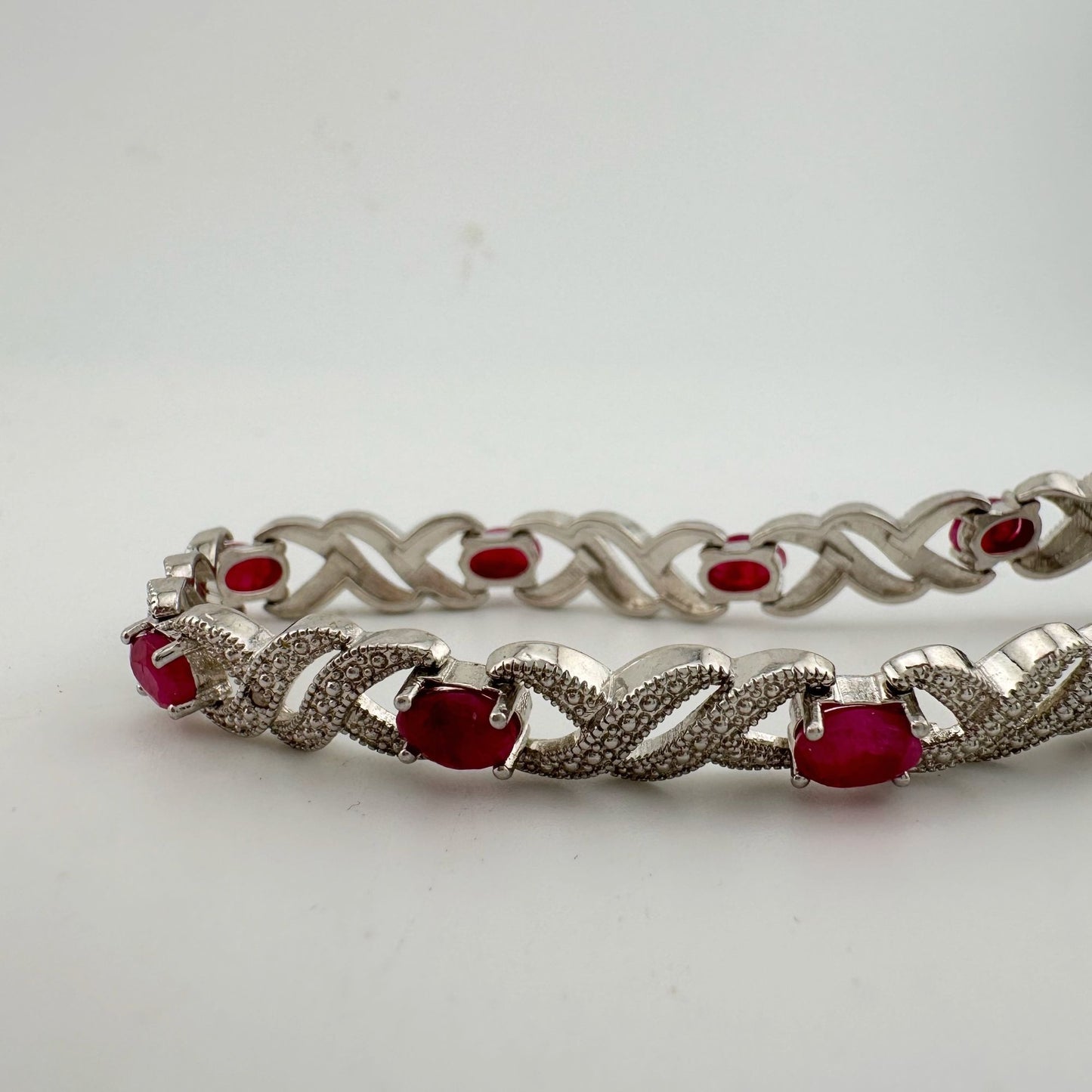 5 Carat Ruby Bracelet with Diamond Accent