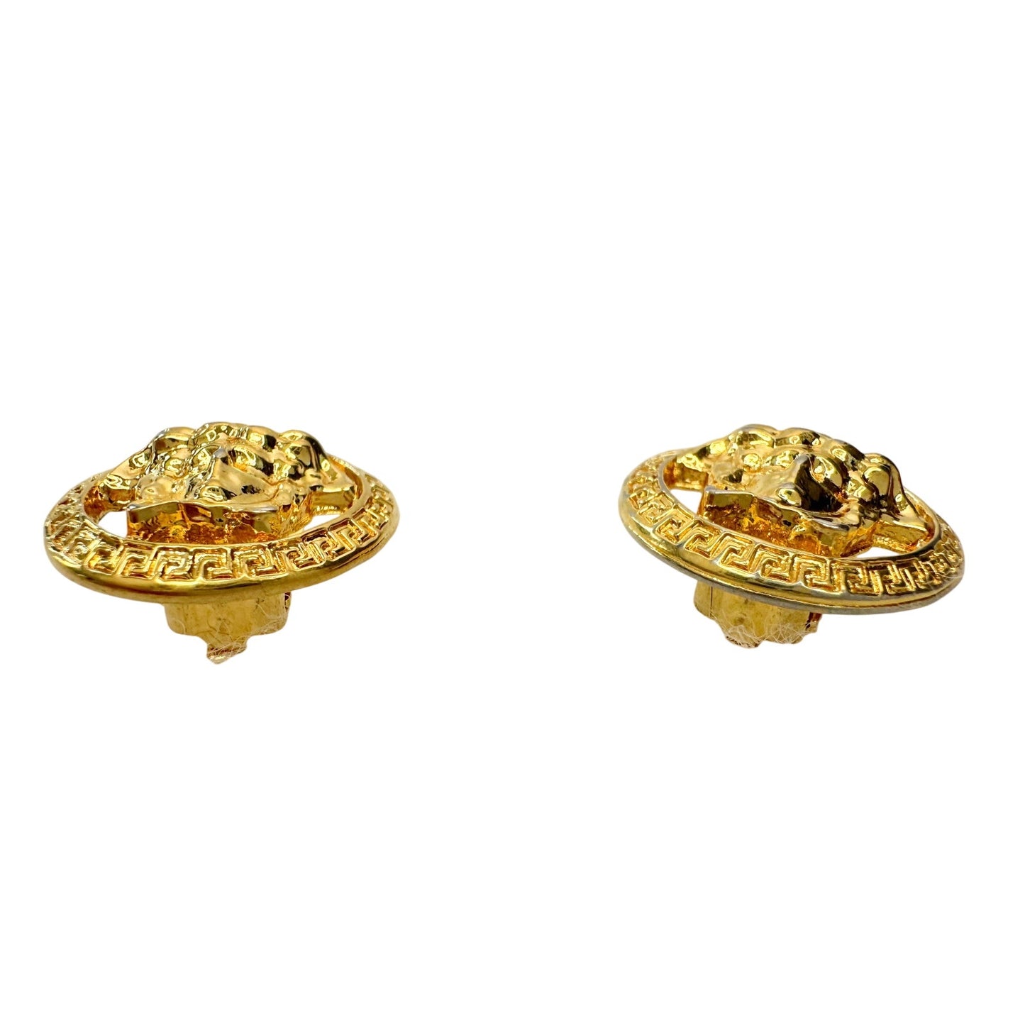 Gianni Versace Medusa Gold Plated Clip-On Earrings