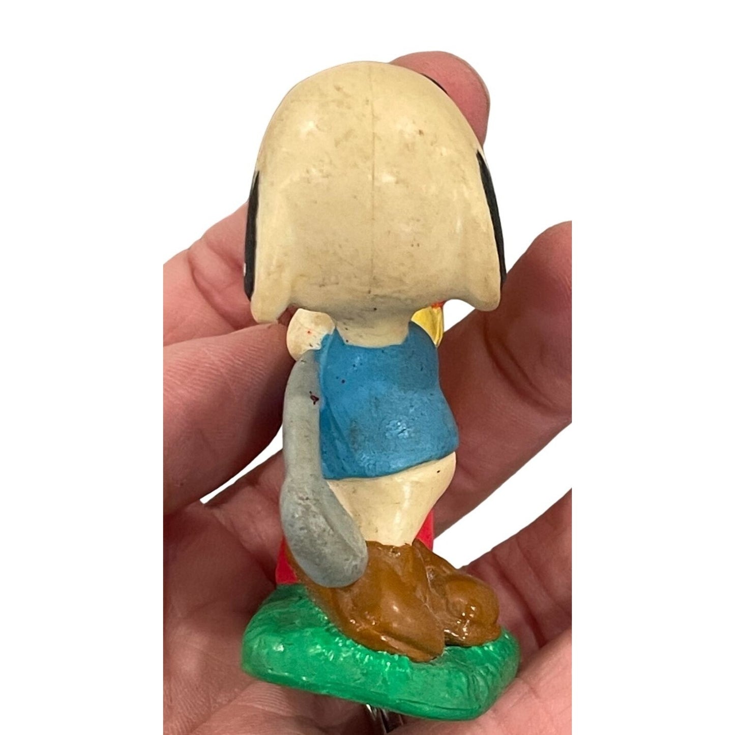 Vintage Peanuts Small Miniature Snoopy Golfing with Woodstock Figurine