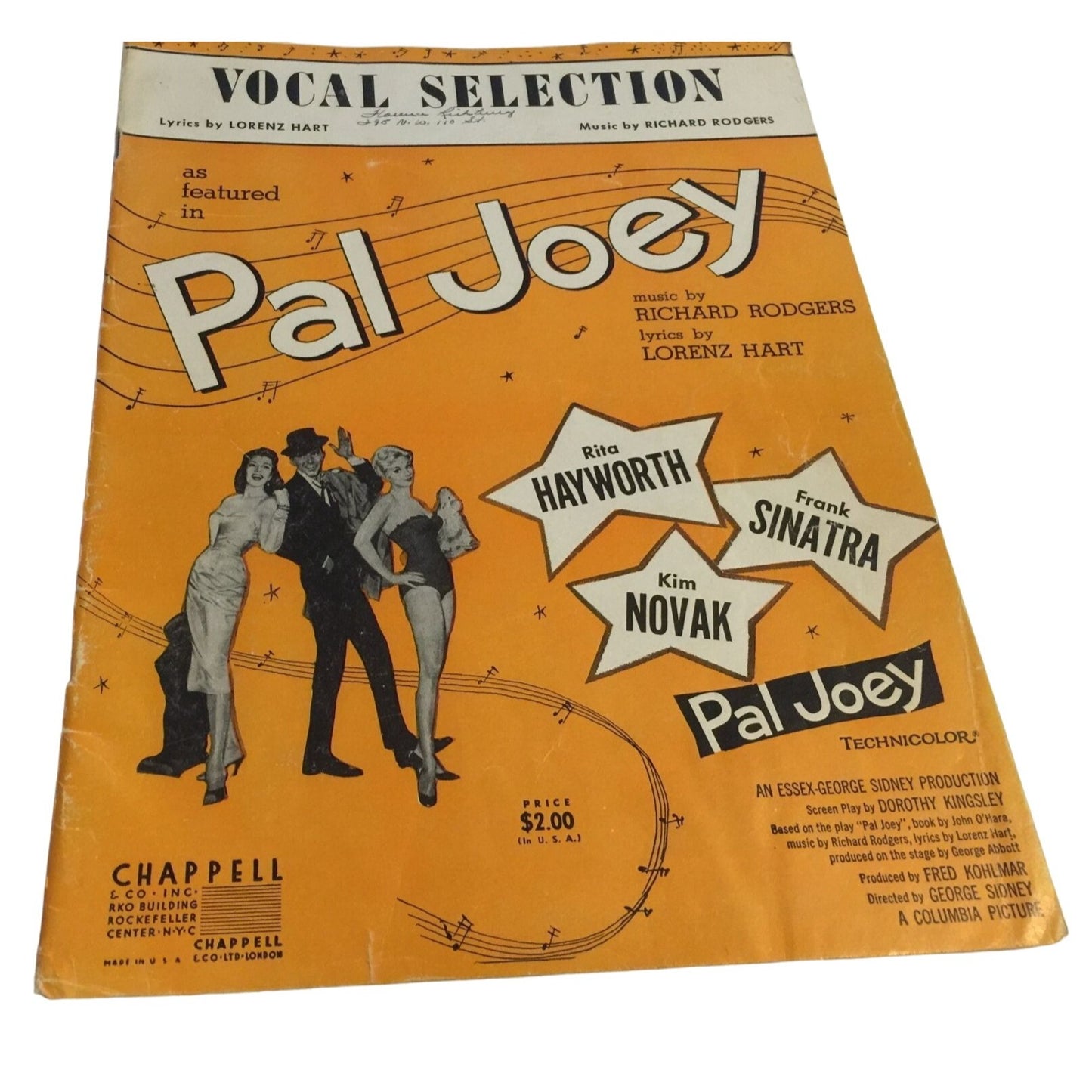 Vocal Selections Pal Joey Song Book by Richard Rodgers/Lorenz Hart