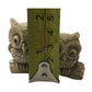 Cute Small Owl Pair FIgurine - - Very Nice carved look Detailing - Made in Italy - 2" Tall