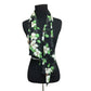 Jones New York Women's Flower Patterned Scarf- Green, White, Black