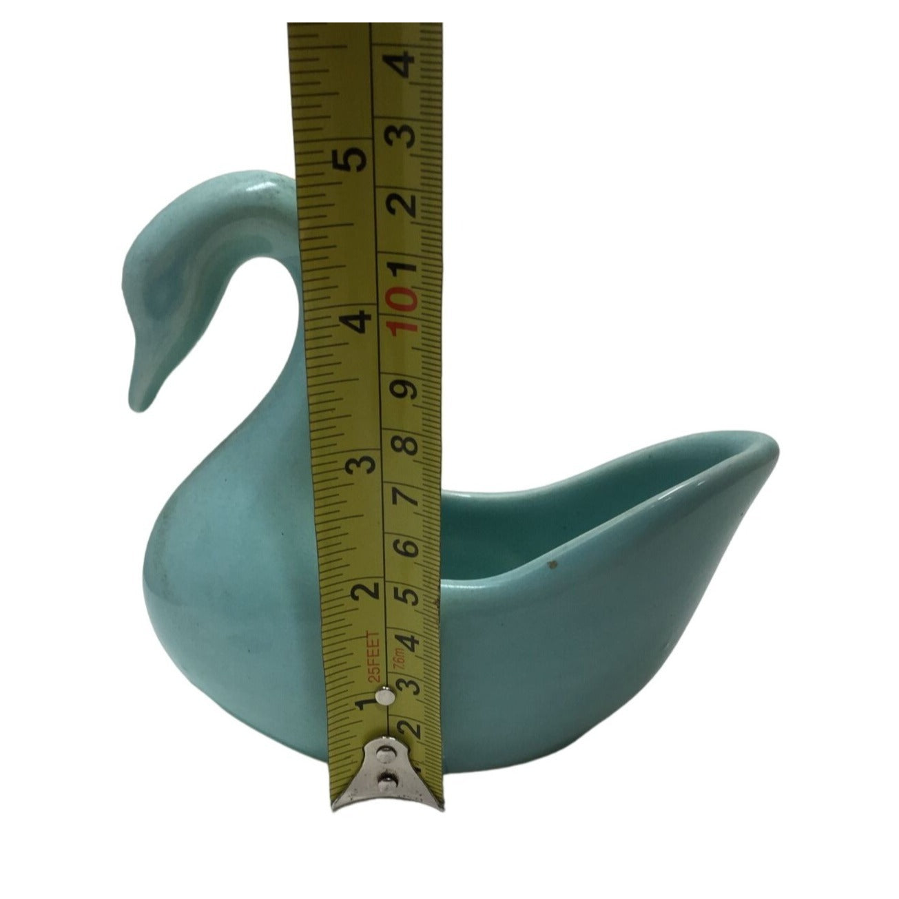 Vintage Ceramic Blue Long Necked Swan Planter/Vase