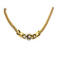 Vintage Givenchy Mesh / Herringbone / Snake Necklace w Floating Rhinestones